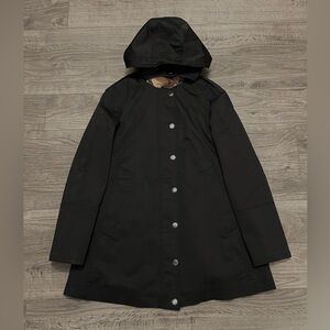 Burberry Black Hooded Trench Coat